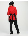 Костюм женский повара Ольга (тк.смесовая,120), черный/красный