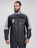 Костюм Вектрон-1 (тк.Смесовая,240) брюки, т.серый/св.серый/черный