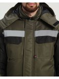 Костюм зимний Вектрон-2 СОП (тк.Таслан,135) п/к, хаки/черный