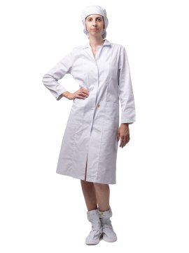 Халат женский Антистатика М-102 тип D, белый