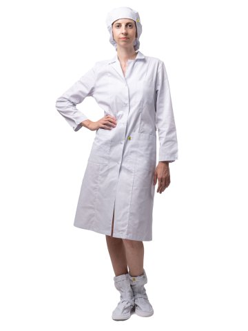 Халат женский Антистатика М-102 тип D, белый
